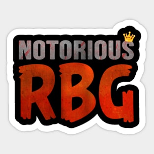 Notorious RBG Crown, RBG Gift, Stylish RGB Design, Feminist Sticker